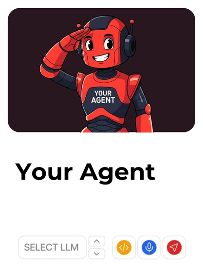 Your customizable agent with central processing unit icon.